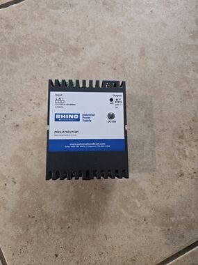 Rhino Industrial Power Supply PS24-075D (75W) - Black & White with Blue Accent